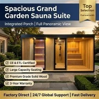 ZenGarden Giyinme Odalı Açık Hava Geleneksel Sauna Odası 8 Kişilik CE Onaylı