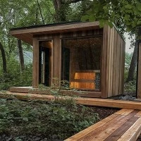 NatureRetreat Soyunma Odalı Açık Sauna 4 Kişilik Kanada Kırmızı Sediri